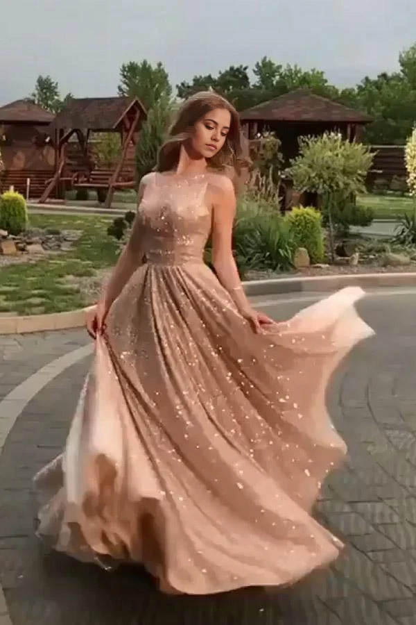 A-line Sequins Fashion formal dresses Evening Dresses Prom Dresses